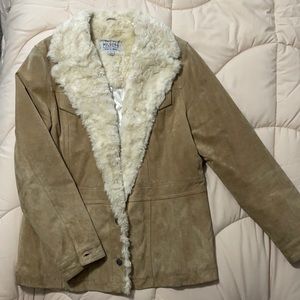 Suede Leather Winter Jacket